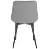 Clp Silla De Comedor Victoria Con Funda De Terciopelo Gris 60x51x Cm