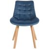 Clp Silla De Comedor Brook En Terciopelo Azul 63x54x84 Cm