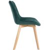 Clp Silla De Comedor Brook En Terciopelo Verde 63x54x84 Cm