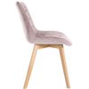 Clp Silla De Comedor Brook En Terciopelo Rosado 63x54x84 Cm