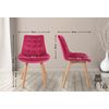 Clp Silla De Comedor Brook En Terciopelo Rojo 63x54x84 Cm