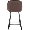 Clp Taburete De Bar Gibson 76 De Terciopelo Marrón 57.5x54x Cm