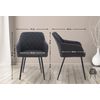 Clp Set De 2 Sillas De Comedor Shila Tela Negro 44x47x84 Cm