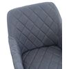 Clp Set De 2 Sillas De Comedor Shila Tela Gris Oscuro 44x47x84 Cm