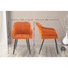 Clp Set De 2 Sillas De Comedor Shila Tela Naranja 44x47x84 Cm