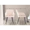 Clp Set De 2 Sillas De Comedor Shila Terciopelo Beige 44x47x84 Cm