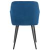 Clp Set De 2 Sillas De Comedor Shila Terciopelo Azul 44x47x84 Cm