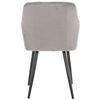 Clp Set De 2 Sillas De Comedor Shila Terciopelo Gris 44x47x84 Cm