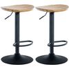 Clp Set De 2 Taburetes De Bar Skelde En Madera Y Metal Natural 38.5x41x56 Cm