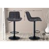 Clp Set De 2 Taburetes De Bar Tover Tela Negro 54x48x Cm