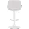 Clp Taburete De Bar Milet En Polipiel Simil Cuero Blanco 48x47x85 Cm