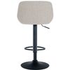 Clp Set De 2 Taburetes De Bar Loft Tela Crema 49x43x Cm