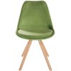 Clp Pack De 4 Sillas De Salón Sofia En Terciopelo Verde Claro 54x48x81 Cm