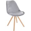 Clp Pack De 4 Sillas De Salón Sofia En Terciopelo Gris Claro 54x48x81 Cm