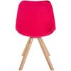 Clp Pack De 4 Sillas De Salón Sofia En Terciopelo Rojo 54x48x81 Cm