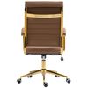 Clp Silla De Oficina Havanna En Polipiel Simil Cuero Marrón Claro 59x57x99 Cm