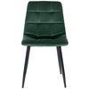 Clp Silla De Comedor Antibes Tapizada En Terciopelo Verde 55x45x84 Cm