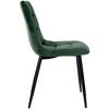 Clp Silla De Comedor Antibes Tapizada En Terciopelo Verde 55x45x84 Cm