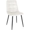 Clp Silla De Comedor Tilde Terciopelo Blanco Crema 54x45x83 Cm