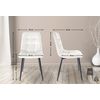 Clp Silla De Comedor Tilde Terciopelo Blanco Crema 54x45x83 Cm