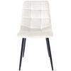 Clp Silla De Comedor Tilde Terciopelo Blanco Crema 54x45x83 Cm