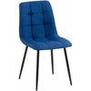 Clp Silla De Comedor Antibes En Tela Azul 55x45x84 Cm