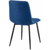 Clp Silla De Comedor Antibes En Tela Azul 55x45x84 Cm