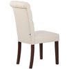 Clp Set De 2 Sillas De Comedor Lisburn En Tela O Terciopelo Crema 63x45x98 Cm