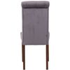 Clp Set De 2 Sillas De Comedor Lisburn En Tela O Terciopelo Gris Oscuro 63x45x98 Cm