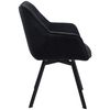 Clp Silla De Comedor Jordi Con Tapizado De Pana Negro 59x60x81 Cm