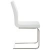 Clp Set De 2 Sillas De Comedor Belfort En Polipiel Simil Cuero Blanco 50x40x90 Cm