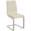 Clp Set De 2 Sillas De Comedor Belfort En Polipiel Simil Cuero Crema 50x40x90 Cm