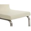 Clp Set De 2 Sillas De Comedor Belfort En Polipiel Simil Cuero Crema 50x40x90 Cm