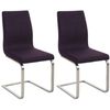 Clp Set De 2 Sillas De Comedor Belfort Tela Lila 50x40x90 Cm