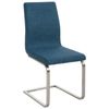 Clp Set De 2 Sillas De Comedor Belfort Tela Azul 50x40x90 Cm