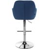 Clp Taburete De Bar Natoma En Terciopelo Azul 59x57x97 Cm