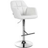 Clp Taburete De Bar Natoma En Polipiel Simil Cuero Blanco 59x57x97 Cm