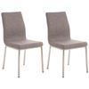 Clp Set De 2 Sillas De Comedor Colmar De Tela Gris 50x40x88 Cm