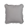 Conjunto De 2 Cojines De Lino Gris 45 X 45 Cm Borlas Flecos Accesorio Glabra - Gris