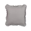 Conjunto De 2 Cojines De Lino Gris 45 X 45 Cm Borlas Flecos Accesorio Glabra - Gris