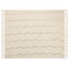 Manta De Algodón Beige Claro 125 X 150 Cm Patrón Geométrico Sala De Estar Khari - Beige