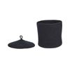 Conjunto De 2 Cestas De Algodón Negro 32 Cm Patrón A Rayas Tapa Accesorio Silopi - Negro