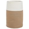 Cesta De Algodón Beige Natural Blanco 57 Cm Trenzado Accesorio Boho Ardesen - Beige