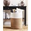 Cesta De Algodón Beige Natural Blanco 57 Cm Trenzado Accesorio Boho Ardesen - Beige