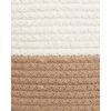 Cesta De Algodón Beige Natural Blanco 57 Cm Trenzado Accesorio Boho Ardesen - Beige