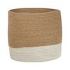 Conjunto De 2 Cestas De Yute Beige Natural Blanco Trenzado Accesorio Bulanik - Beige