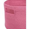 Conjunto De 2 Cestas De Algodón Rosa 20 Cm Trenzado Accesorio Chiniot - Rosa