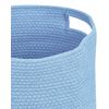 Conjunto De 2 Cestas De Algodón Azul Claro 20 Cm Trenzado Accesorio Chiniot - Azul