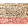 Puf De Yute Natural Rosa Beige 50 X 40 Cm Otomana Relleno Eps Accesorio Duki - Natural