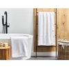 Conjunto De 2 Toallas De Algodón Blanco Patrón Chevron Textura Suave Baño Mitiaro - Blanco